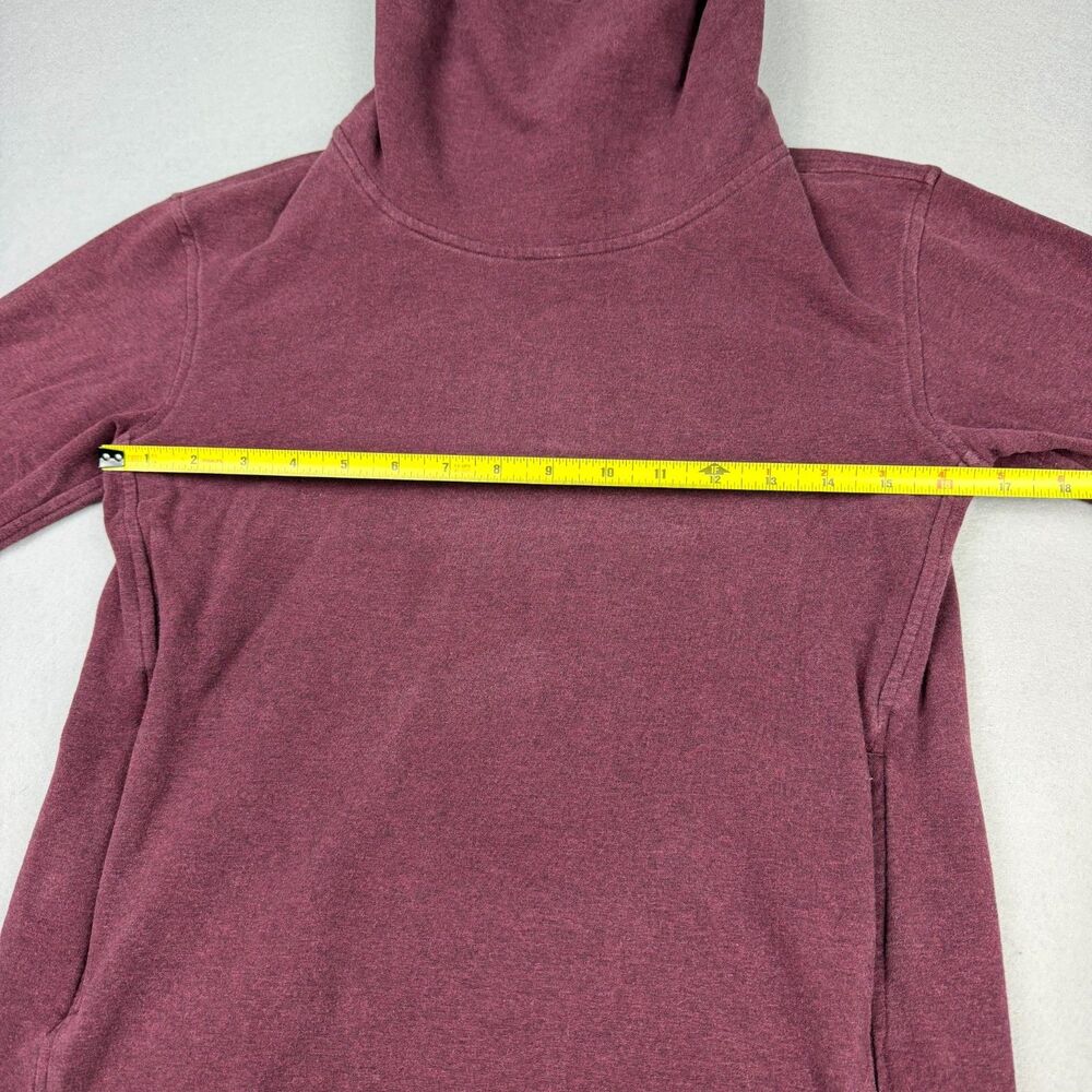 Lululemon Sweatshirt Womens 4 Red Cowl Neck Pullover Zip Pocket Logo Yoga Top - Picture 13 of 16